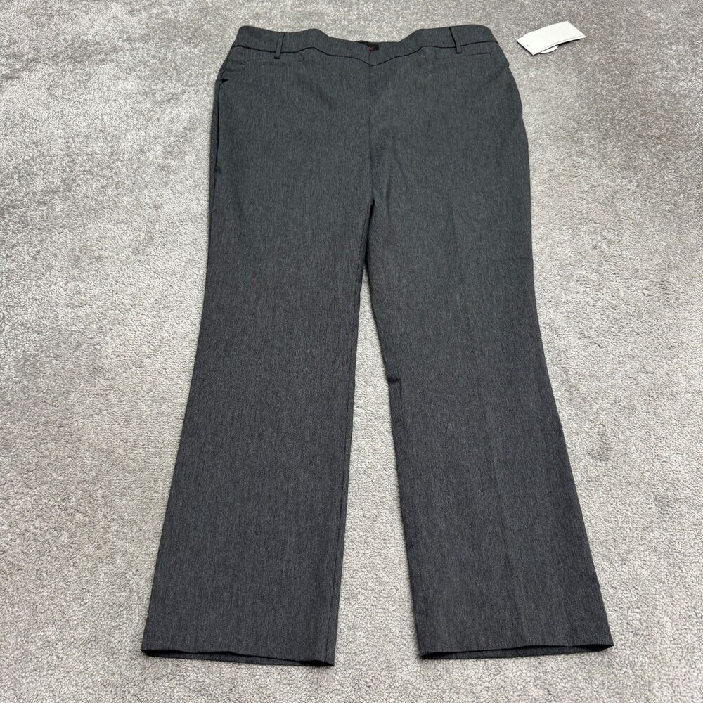Rekucci Ease In To Comfort Straight Leg Trouser Dress Pants Womens 18W Gray NWT